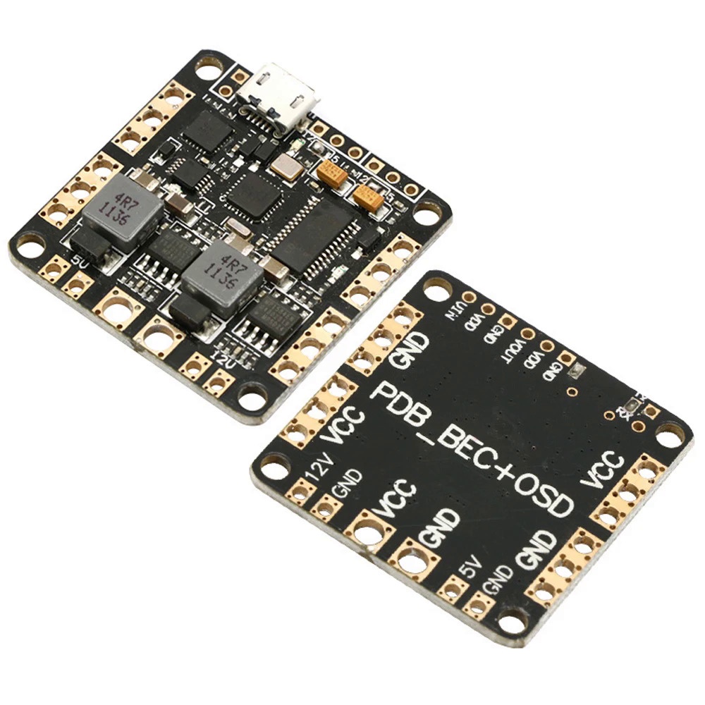 Power Distribution Board 2-6S Dual Way 5V/3A BEC พร้อมฟังก์ชั่น OSD Naze32 CC3D SP3 Flight Control ส
