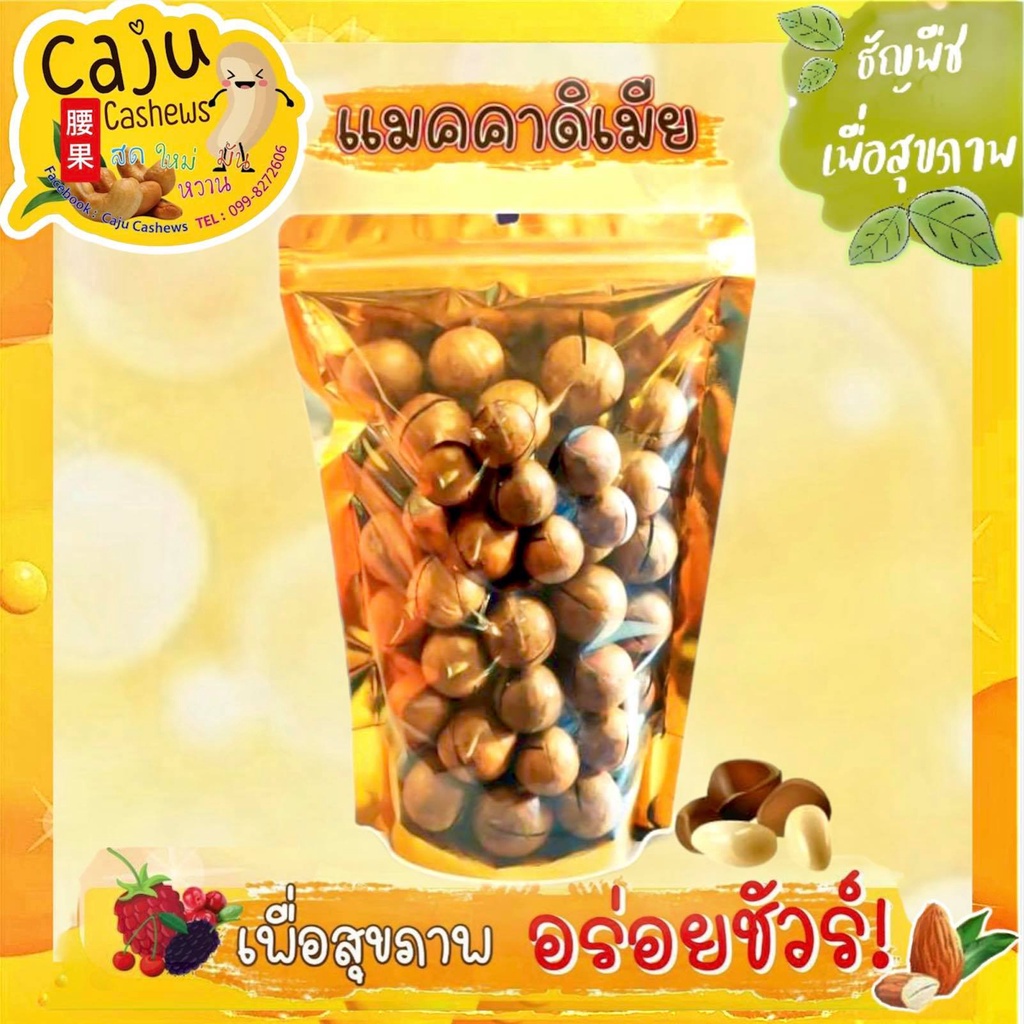 แมคคาเดเมีย เต็มเมล็ด เมล็ดใหญ่รสชาติดี ขนาด 80/160/300 กรัม