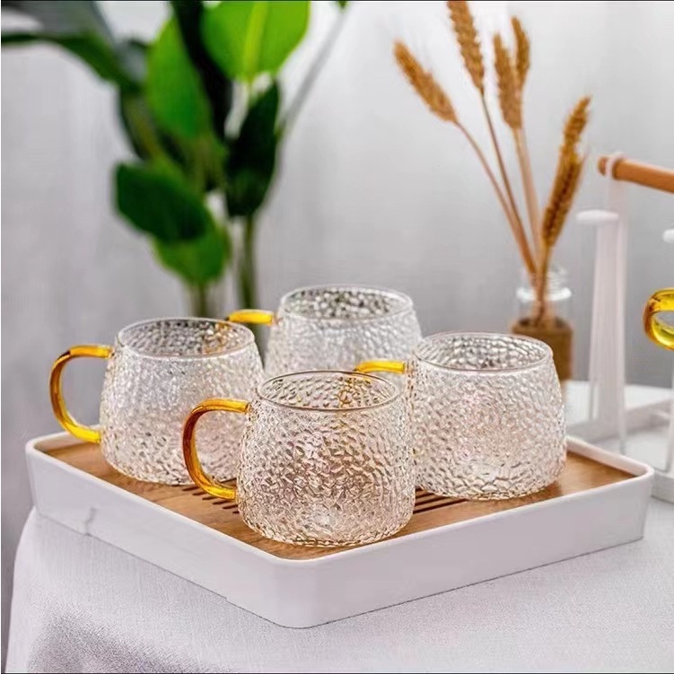 CoupleCoffee แก้วน้ำ มีหูจับ สไตล์ญี่ปุ่น ขนาด 400 มล. ทนความร้อน - รูปที่ 3