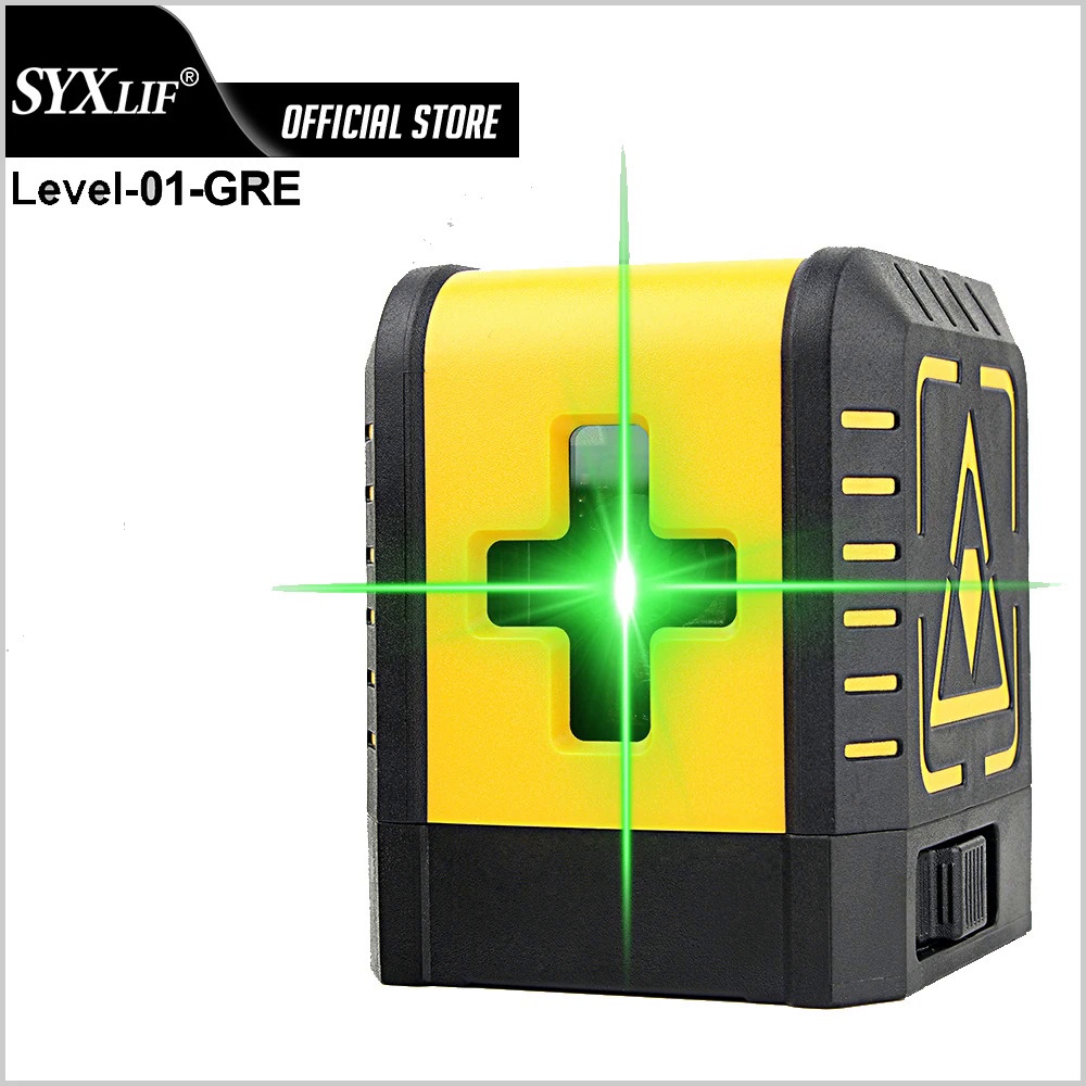 SYXLIF Laser Level Series 2 Line Green Laser Level แนวนอนแนวตั้ง Cross Lines Auto Self-Leveling Red 
