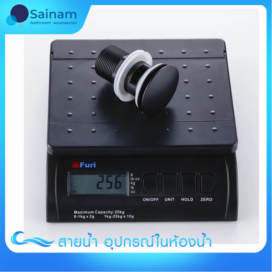 [[🇹🇭พร้อมส่ง]]สะดืออ่างล้างหน้าสีดำ ฝากดฝาใหญ่ ใช้งานสะดวก ระบายน้ำง่าย รวดเร็ว แกนทองเหลือง แถมฟรีเทปพันเกลียว