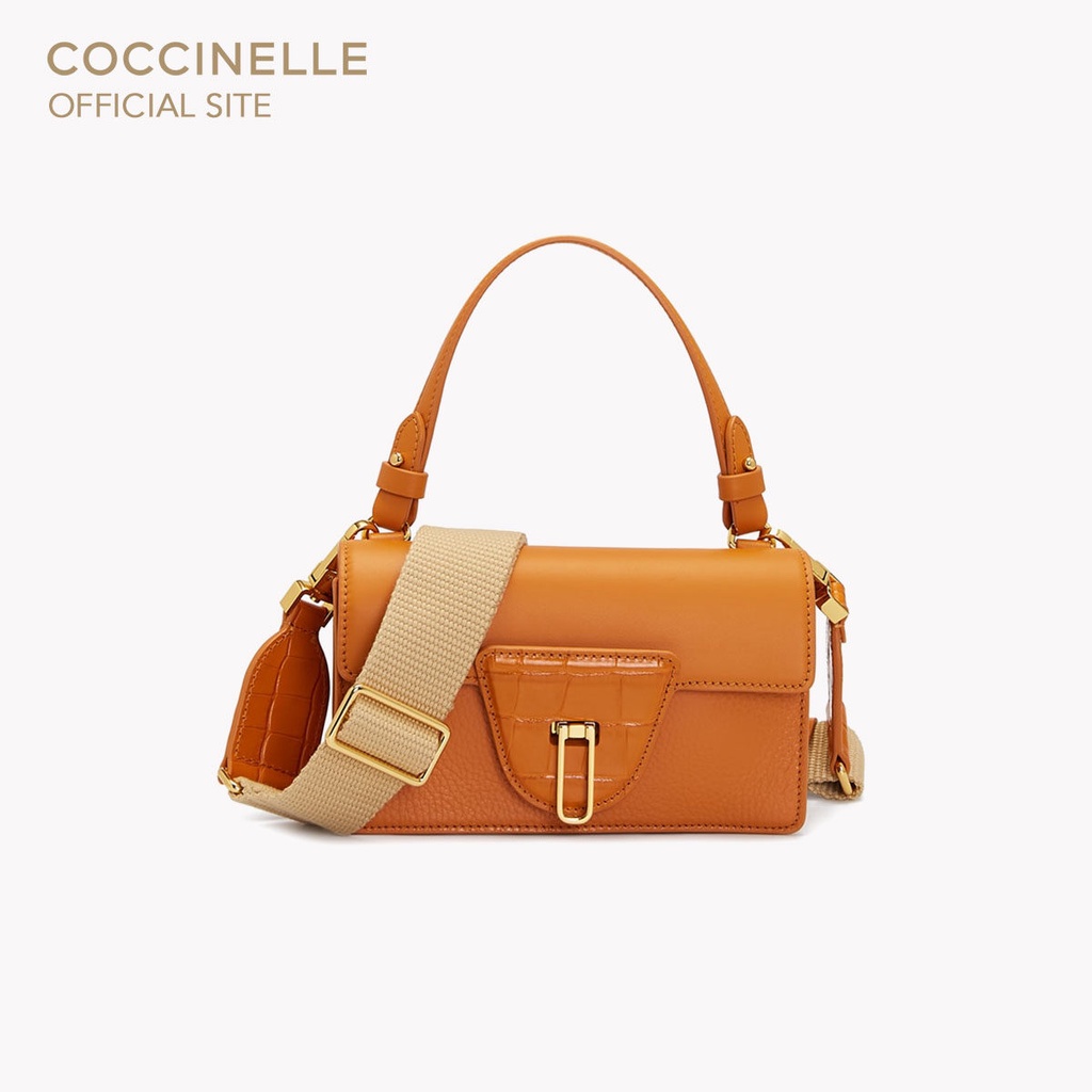 COCCINELLE กระเป๋าสะพายผู้หญิง รุ่น NICO MULTIMATERIAL MINI CROSSBODY BAG 550101 สี MULTI.PAPRIKA