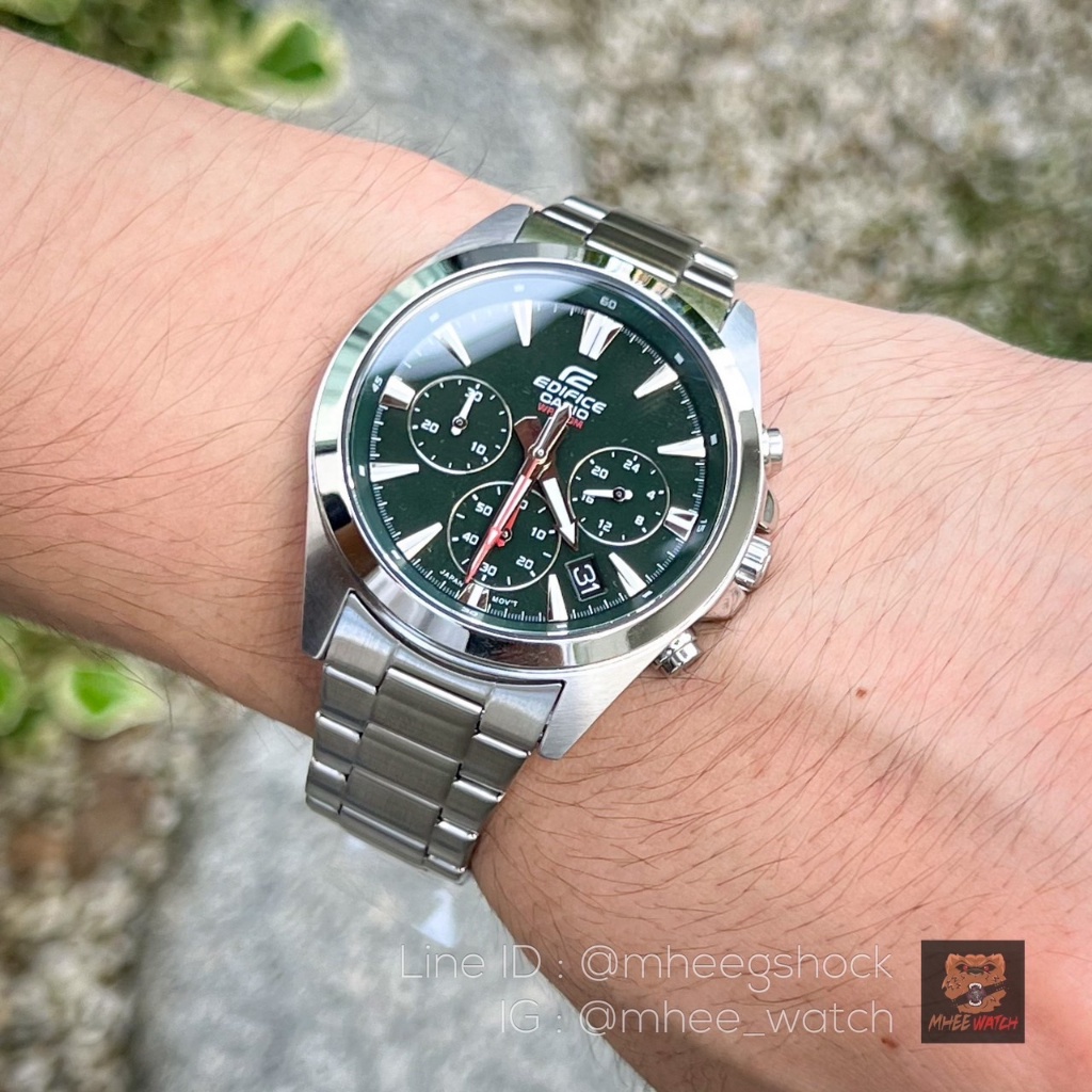 Casio Edifice Chronograph Green HULK 100M Water Resistant