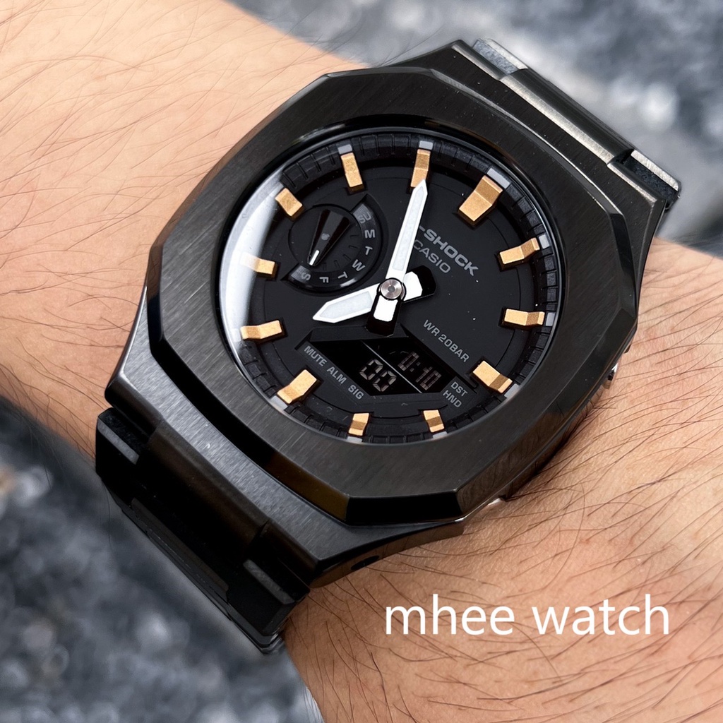 G-SHOCK Ga-2100 นอติลุส Model Gold Black Dial Luxury Style