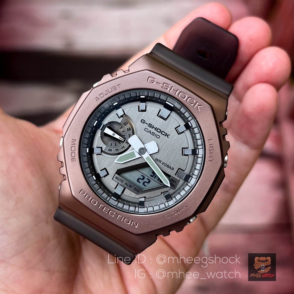 นาฬิกา G-Shock Metal Face Chocolate รุ่น GM-2100MF-5A ของแท้ รับประกันศูนย์ 1 ปี