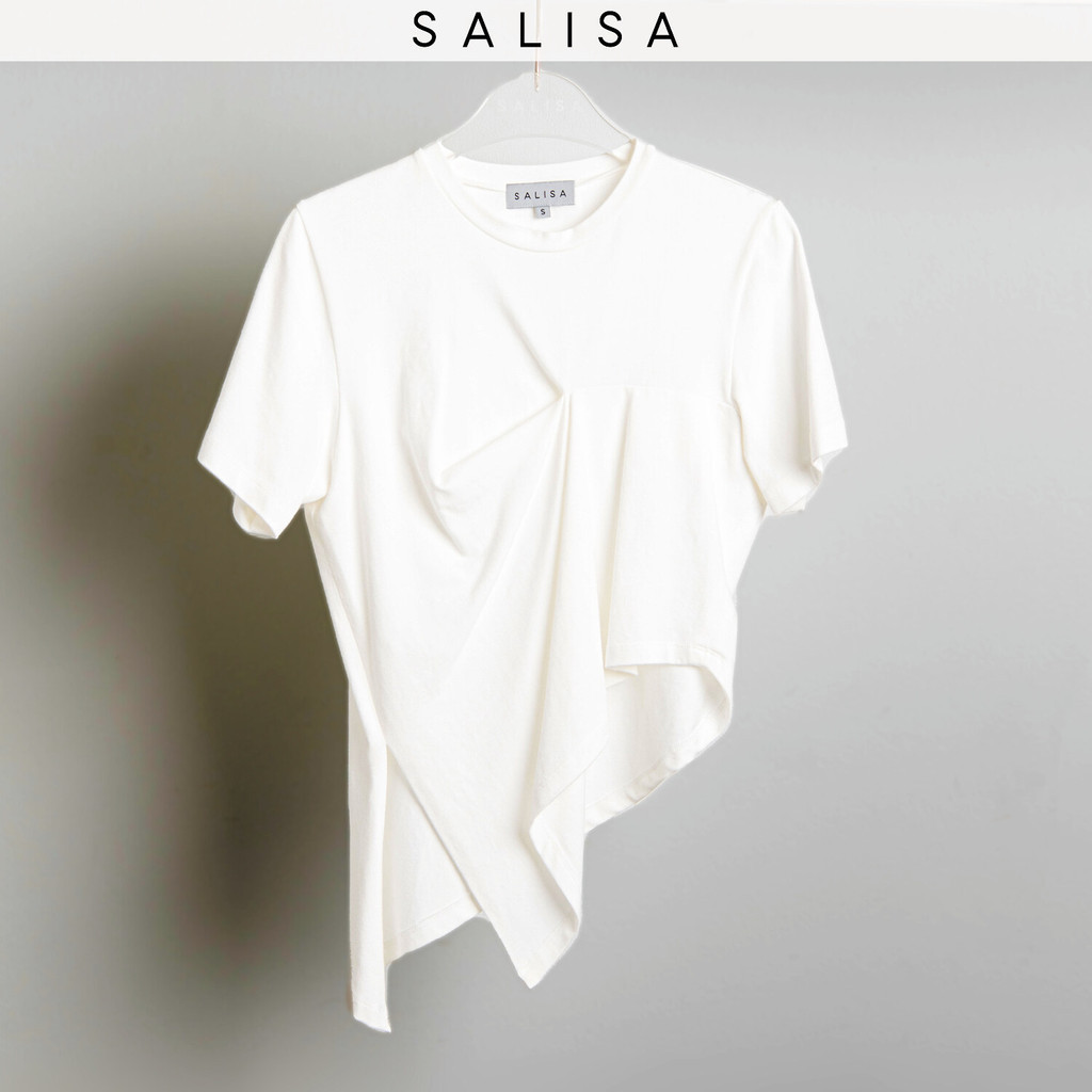 SALISA - T-SHIRT FW21 asymmetric top เสื้อยืด