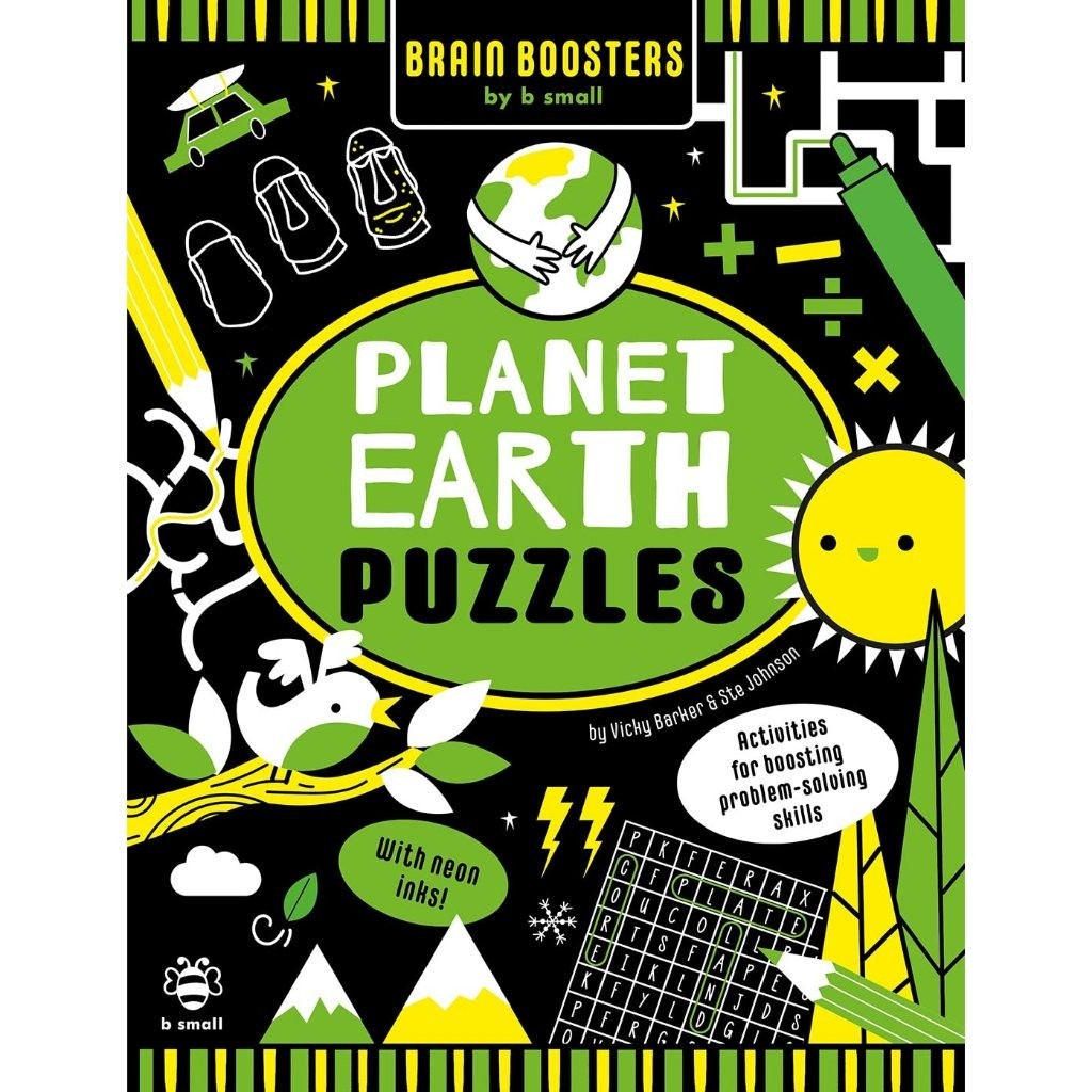 DKTODAY หนังสือ BRAIN BOOSTERS:PLANET EARTH PUZZLES (AGE4-8)