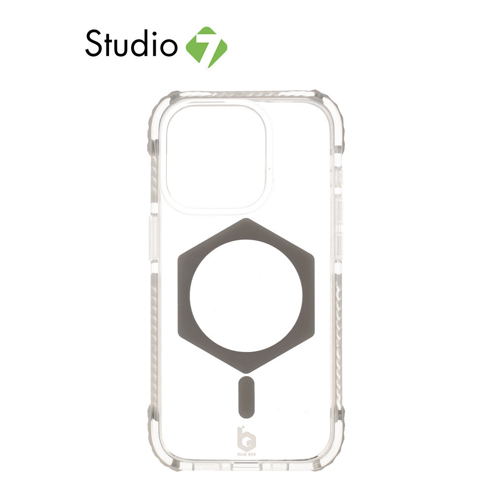 Blue Box เคส iPhone 15 Pro Hybrid Protection with Magnetic Grey by Studio 7