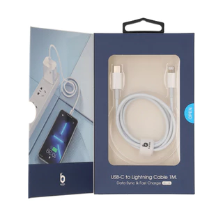 สายชาร์จ Blue Box USB-C to Lightning Cable 27W BB-C06 White by Studio7
