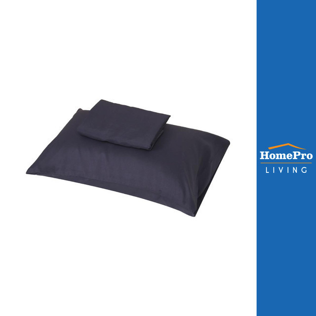 HomePro ชุดผ้าปูที่นอน TOPPER 3.5 ฟุต 2 ชิ้น TWIN สี NAVY แบรนด์ HLS
