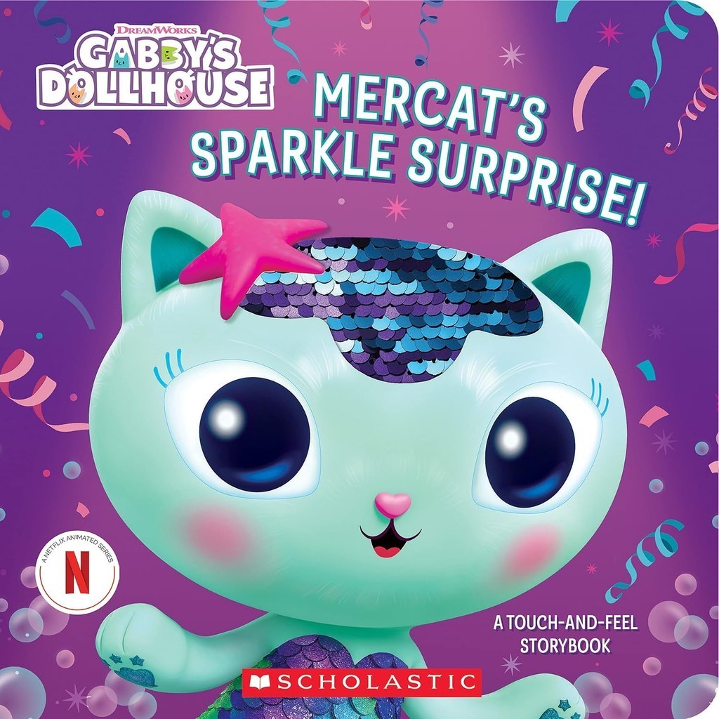 หนังสืออังกฤษใหม่ Mercat's Sparkle Surprise! a Touch-and-Feel Storybook (Dreamworks: Gabby's Dollhouse)  [Hardcover]