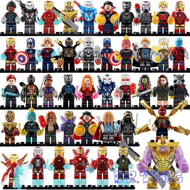 เข้ากันได้กับ Lego Avengers 4 ครบชุด Superhero Iron Man Thanos บล็อกตัวต่อ Minifigures ของเล่นเด็ก