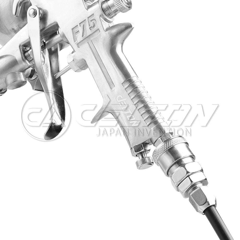DELTON กาพ่นสี กาบน กาหงาย 400 CC รูพ่นมาตรฐาน 1.5 mm หัวพ่นทองเหลือง ใช้ร่วมกับปั๊มลม Air Spray Gun รุ่น F-75G
