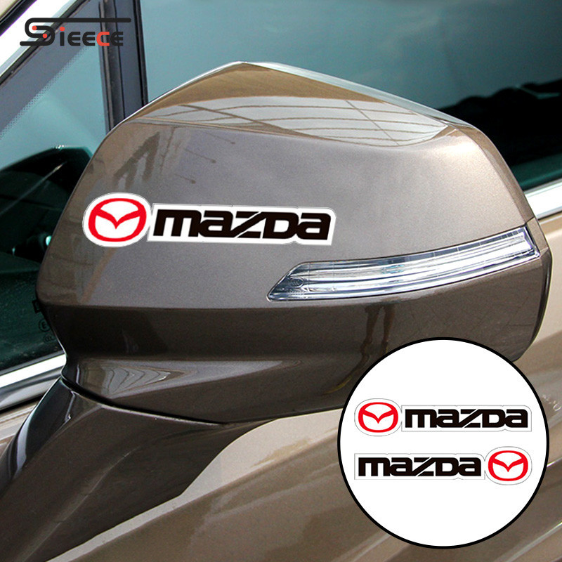 Sieece กระจกมองข้างรถยนต์ สติ้กเกอร์ตกแต่ง สำหรับ Mazda 2 CX3 3 CX8 CX5