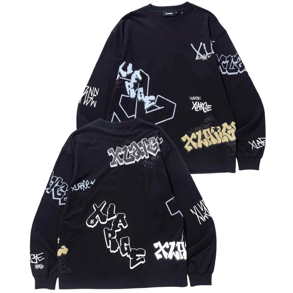 เสื้อยืดแขนยาว XLARGE รุ่น GRAFFITI L/S TEE