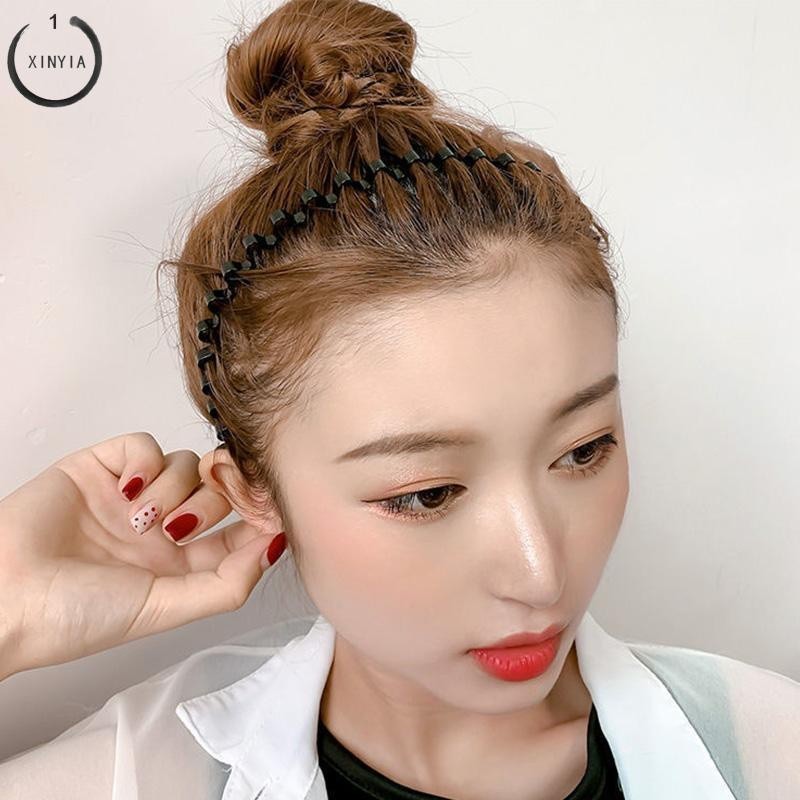 【เงินสดในการจัดส่ง】ที่คาดผมหยัก ที่คาดผม แบบคลื่น สีดำ สไตล์กีฬา แฟชั่นสำหรับผู้ชายและผู้หญิง