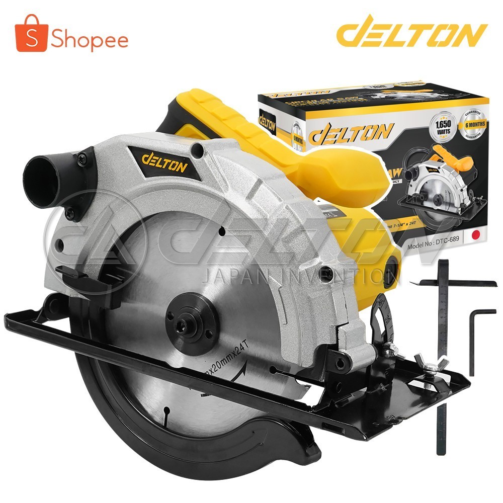 Delton เลื่อยวงเดือน 7 นิ้ว 1,650W รุ่นท๊อป DTC-689 แถมฟรี!! ใบเลื่อยวงเดือน 24 ฟัน
