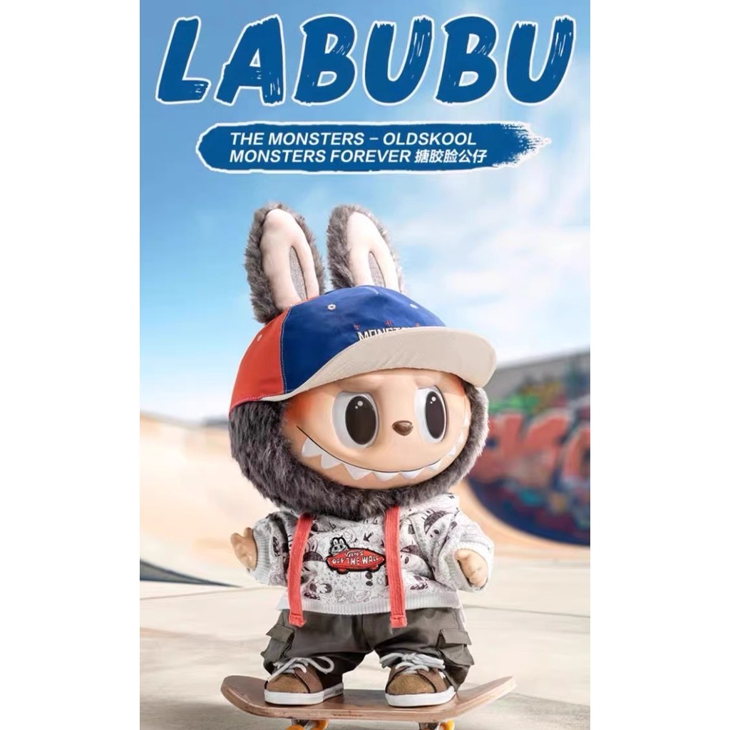 Bubble Mart VANS LABUBU ตุ๊กตาไวนิล LABUBU ข้อต่อที่สามารถเคลื่อนย้าย ของขวัญของแท้สำหรับของเล่นอินเทรนด์ของเด็กผู้หญิง