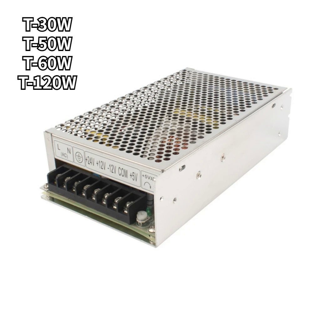 โหมดเปลี่ยนแหล่งจ่ายไฟ Triple เอาต์พุต Ac Dc 12V แหล่ง1a T-30W 50W 60W 120W 5V 5a 15V พร้อมอินพุต110