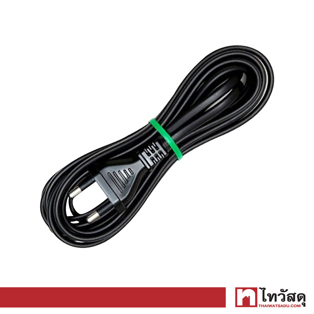 GIANT KINGKONG สายไฟพร้อมปลั๊กขากลม VKF 2x0.5 Sq.mm. S04G-1.5 IEC 52 กำลัง 10 A ขนาด 3 เมตร สีดำ