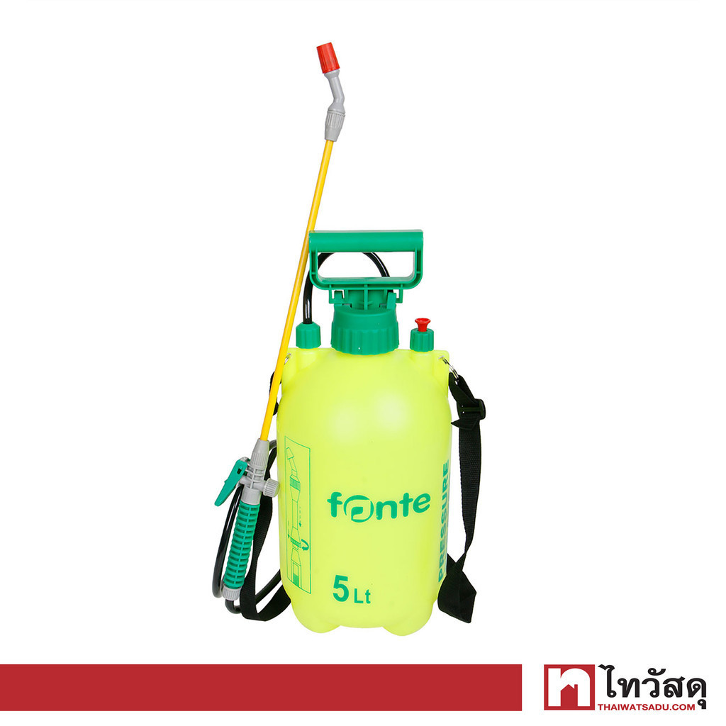 FONTE ถังพ่นยา พร้อมสายฉีด รุ่น OLD-5L-04 ความจุ 5 ลิตร สีเหลือง - เขียว