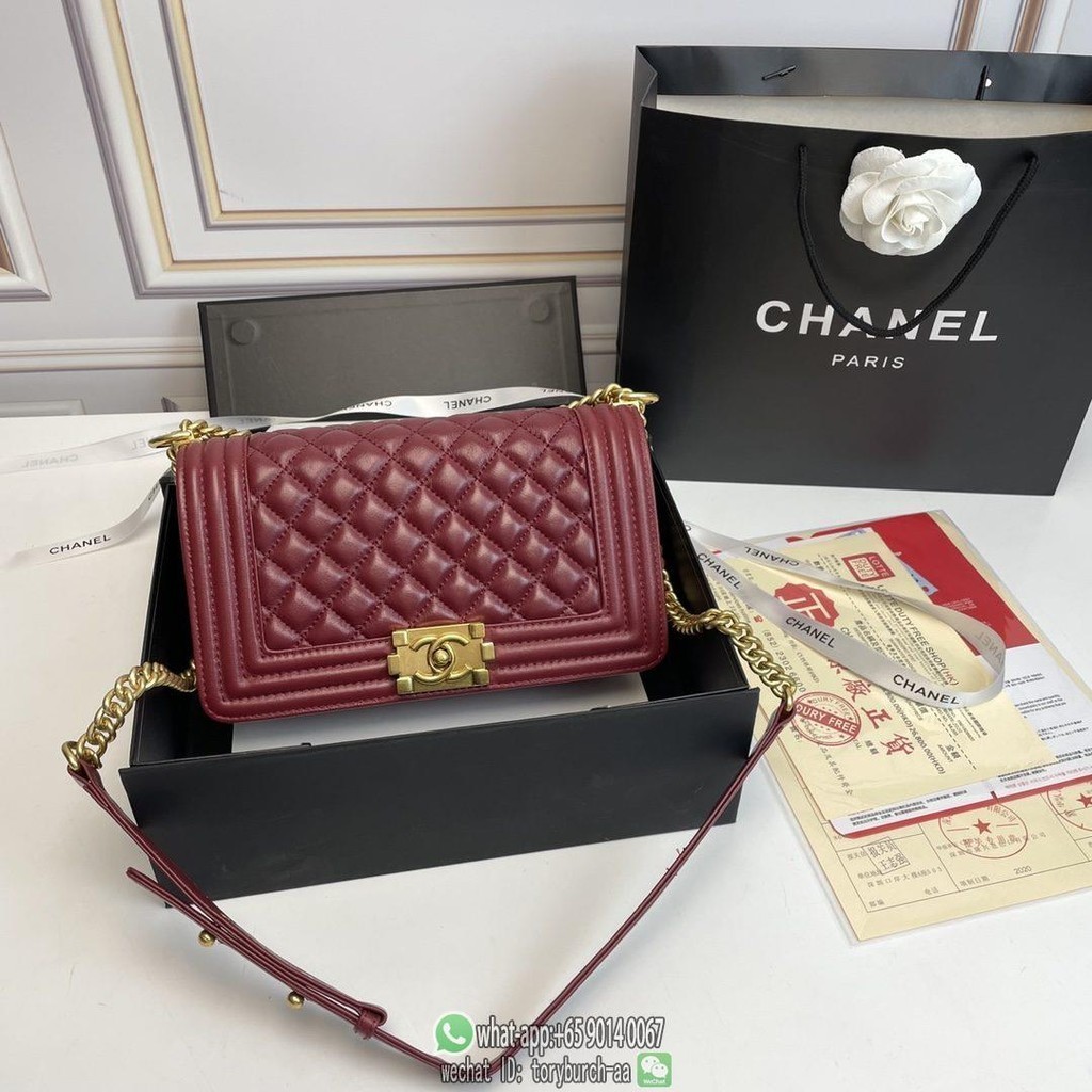 Chan medium Leboy chain crossbody shoulder camera bag case flap messenger cosmetic boxy clutch