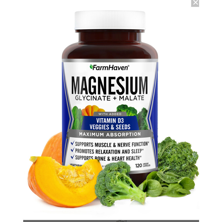 โปรดระวังของปลอม!! FarmHaven Magnesium Glycinate + Malate สูตรสมดุลสุขภาพ , 120 Capsules (Sku.2449) ราคา ถูกที่สุด ดีลบีเคเค แกลเลอรีภาพที่ 3