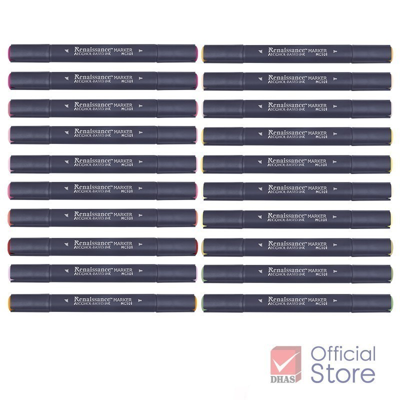 Renaissance ปากกา ปากกามาร์คเกอร์ สี 2 หัว จำนวน 1 ด้าม (3/4)