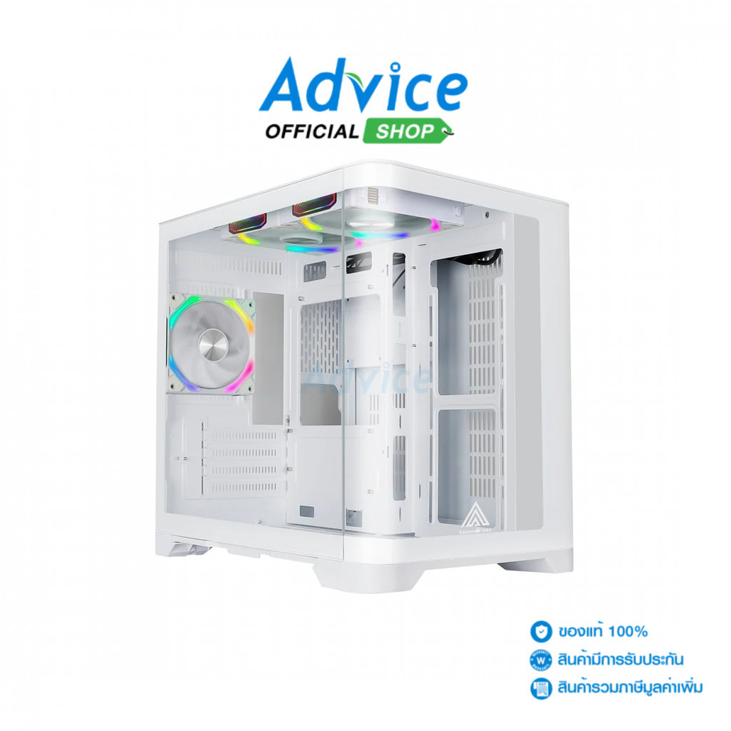 TSUNAMI mATX CASE (เคสคอมพิวเตอร์) (NP) ADVENTURE Z W (WHITE) - A0157382