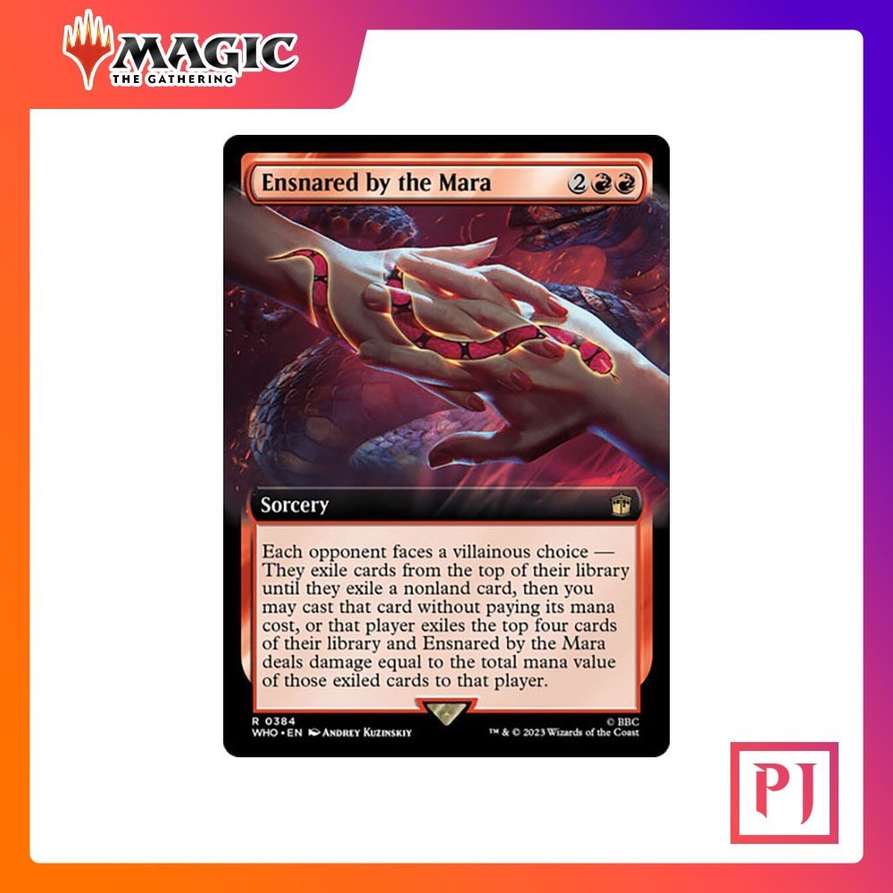 [MTG] Ensnared by the Mara (Extended Art) [WHO] [RED] [RARE] [NORMAL] [ENG] (การ์ดเมจิค / Magic the Gathering)