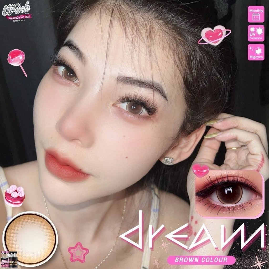 **มีค่าสายตา** Dream-wink-คอนแทคเลนส์รายเดือนเลนส์ตาโต ราคา ถูกที่สุด ดีลบีเคเค แกลเลอรีภาพที่ 8