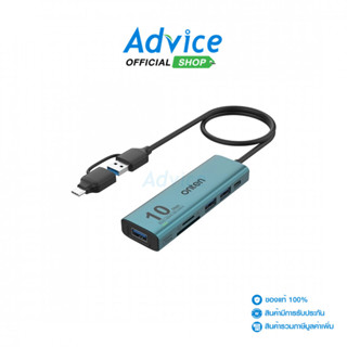 ONTEN 3 Port USB HUB v3.0 + Card Reader OTN-UCA613 (Green) -…