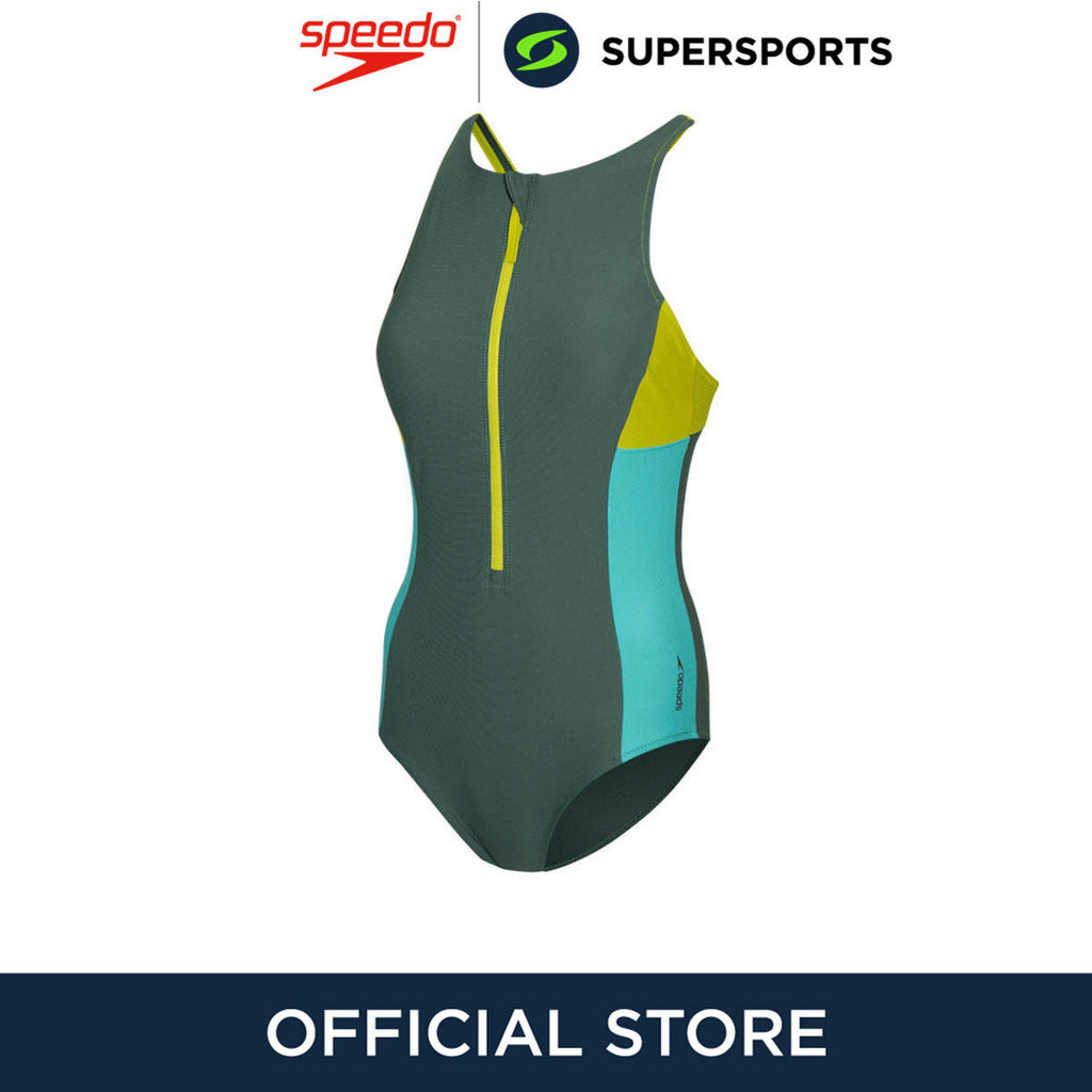 SPEEDO Asia Fit Zip Colour Block ชุดว่ายน้ำผู้หญิง