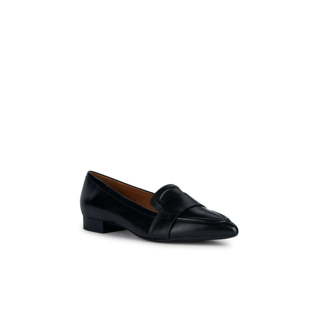 GEOX รองเท้าหนังส้นแบนผู้หญิง รุ่น D CHARYSSA D - BLACK (D359BDC9999F_H3BKXX)