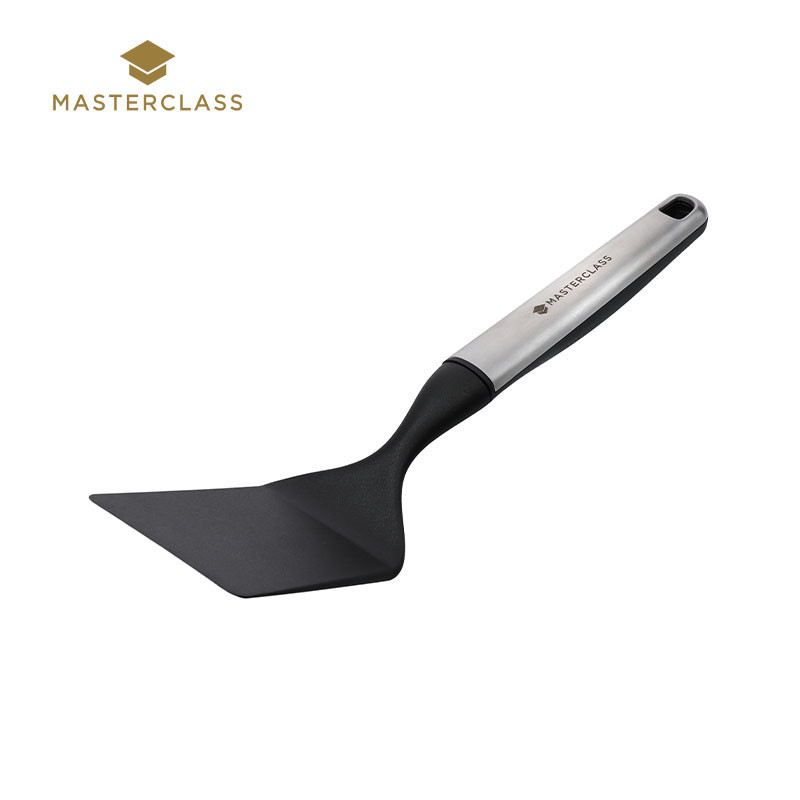 MasterClass Soft Grip Stainless Steel Slotted Turner features Nylon Head