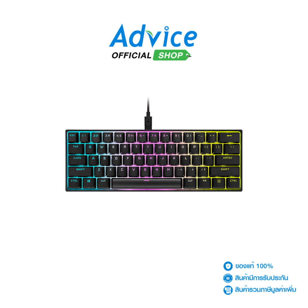 CORSAIR KEYBOARD (คีย์บอร์ด) K65 RGB MINI BLACK - MX-SPEED-SWITCH EN - A0140442