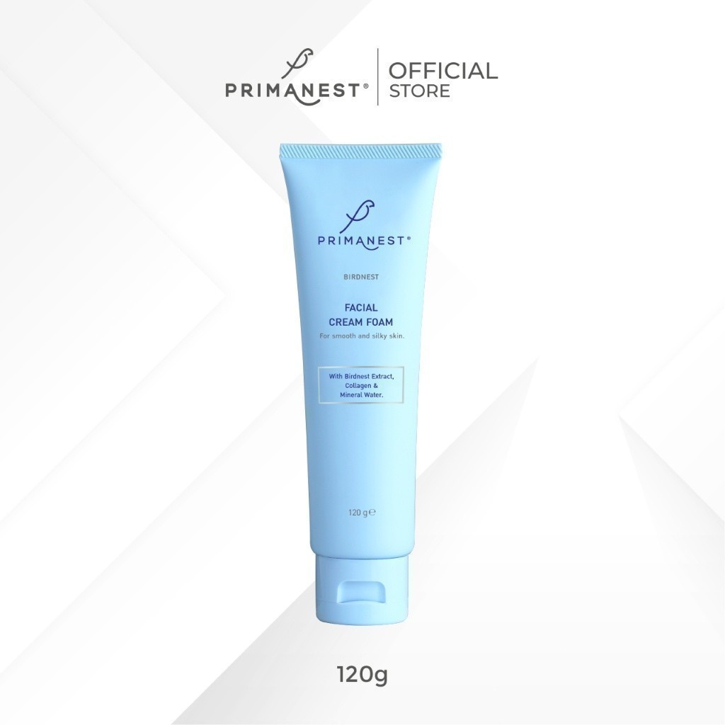 PrimaNest Birdnest Facial Cream Foam 120 g พรีมาเนสท์ โฟมล้างหน้า