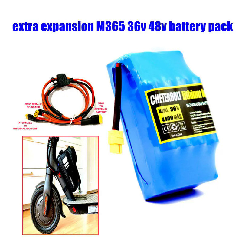 Aleacivy Extra Expansion M365และ Pro Battery Pack 36V 4.4Ah 18650แบตเตอรี่ลิเธียมไอออนแบบชาร์จไฟได้พ