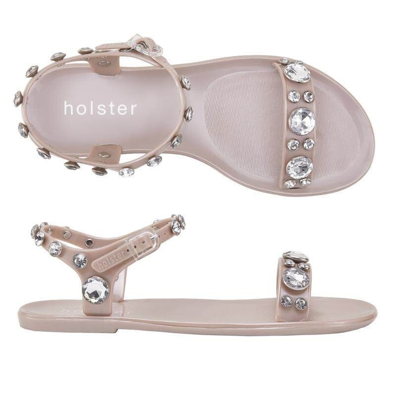 Holster Glimmer Jelly Champagne HST47CHA รองเท้าส้นแบนแบบรัดส้น