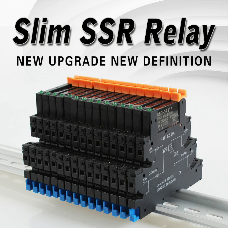 FCGK DC ควบคุม AC 6A Slim Interface Solid State Relay โมดูล Din Ssr Slim รีเลย์ DC ควบคุม DC 41F-1Z-