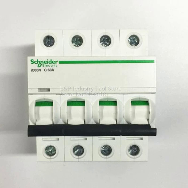 100% ใหม่ Original Schneider IC65N 4P C63A A9F18463สูญญากาศ Mini Circuit Breaker MCB Acti 9 Type C