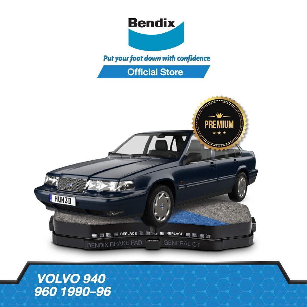 Bendix ผ้าเบรค Volvo รุ่น 940/960 รหัสเครื่อง 940 2.3GL (ปี 1990) ดิสเบรคหน้า+ดิสเบรคหลัง(DB317A,DB1