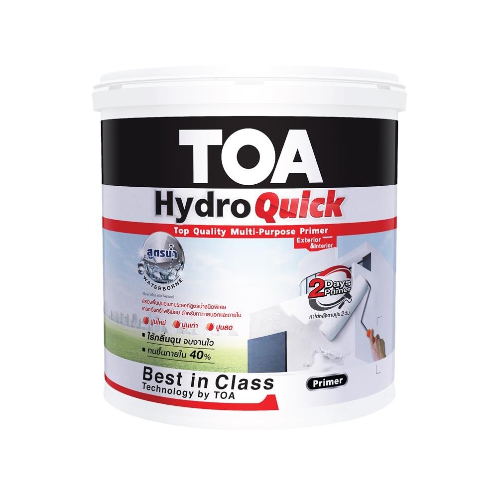 TOA สีรองพื้นอเนกประสงค์ปูนเก่า/ใหม่ สูตรน้ำ Hydro Quick Primer #1000 White (กล)