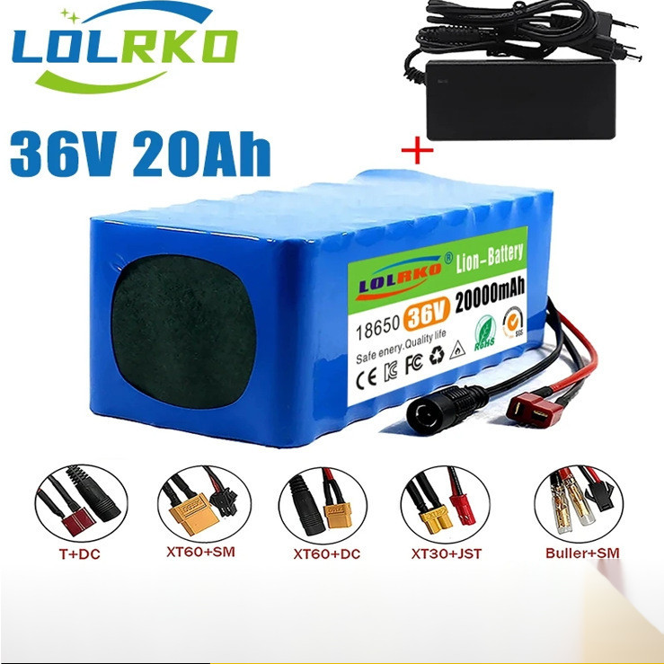 36V 20Ah 10S4Pชุดแบตเตอรี่18650แบตเตอรี่ลิเธียมไอออน+เครื่องชาร์จแบตเตอรี่รถยนต์ไฟฟ้า