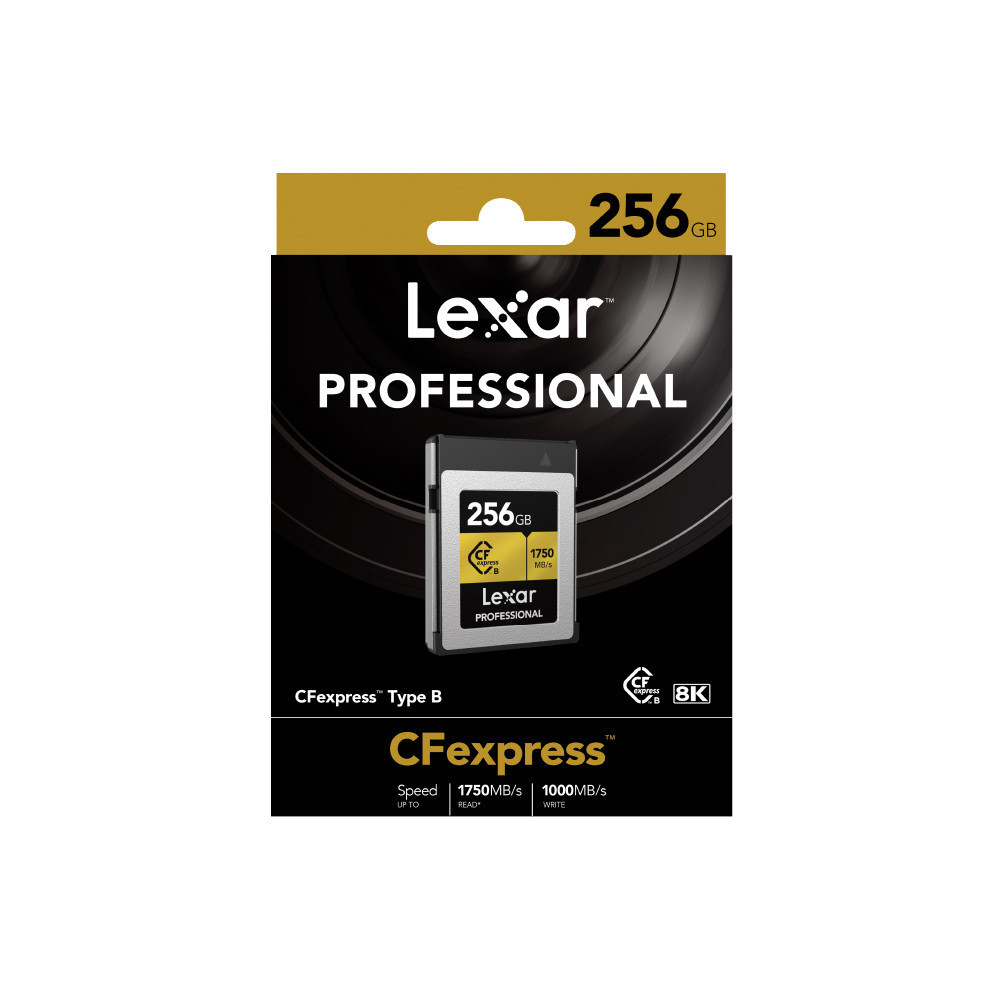 การ์ดหน่วยความจำ ซีเอฟเอ็กเพรสการ์ด LEXAR CFEXPRESS TYPE B 256GB VPG400 RAW 8K RW1900/1500MB/S (LCXEXPR256G) GOLD SERIE_6