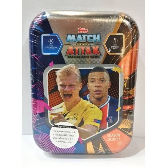 Pan-MA2021-EHTin Match Attax Mini Tin 2020/21 (Erling Haaland) Match Attax 1 EN Tin Pan-MA2021-EHTin