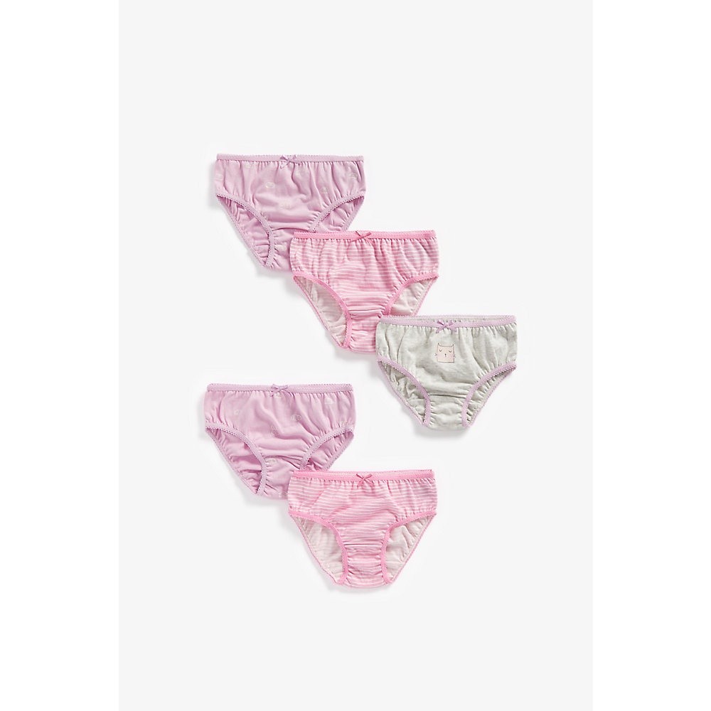 Mothercare cat briefs - 5 pack ZB887 กางเกงในเด็กผู้หญิง