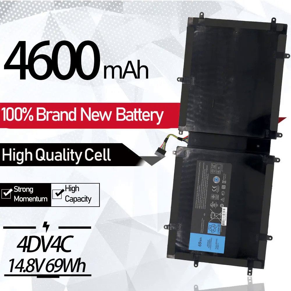 4DV4C Laptop Battery For DELL XPS18 XPS 18 1810 1820 Series 63FK6 D10H3 14.8V 69WH New Free Tools