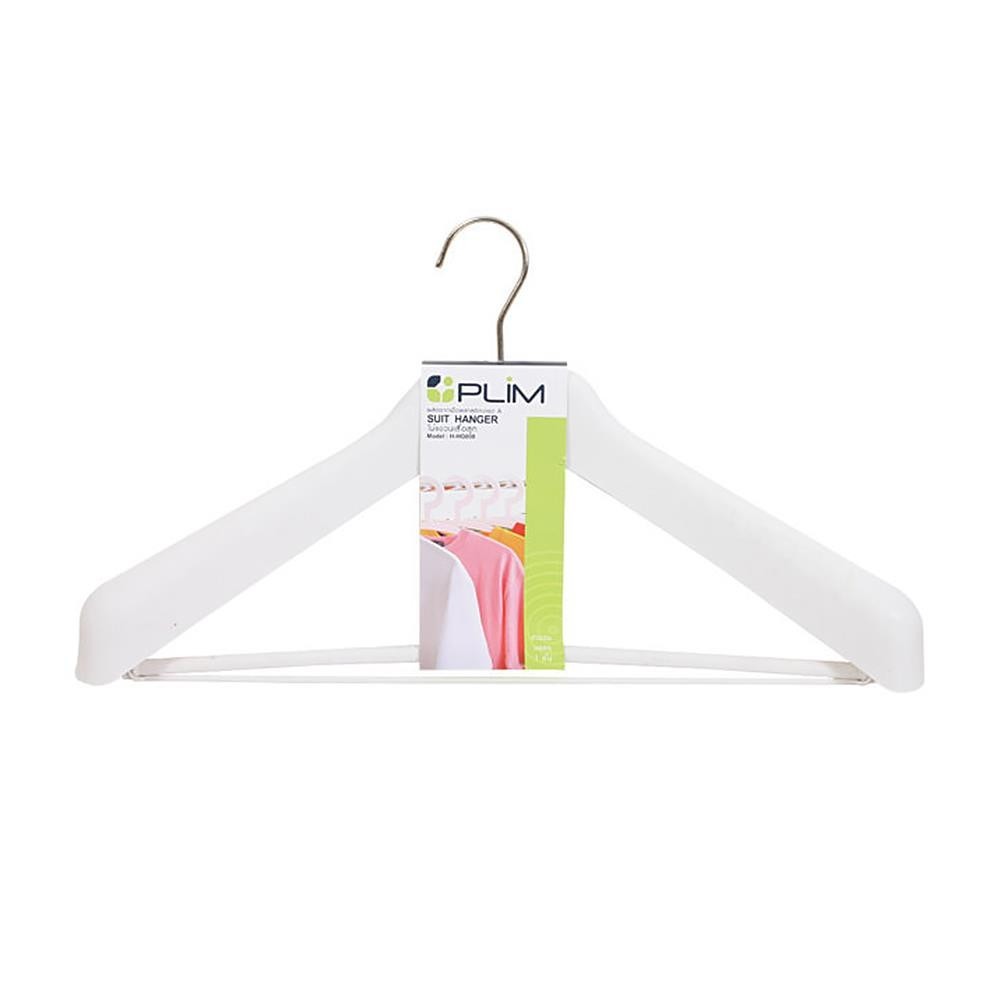 HomePro ไม้แขวนเสื้อสูท PLIM HHG008-W สีขาว แบรนด์ PLIM