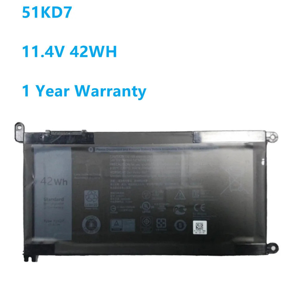 Laptop battery for dell chrome book, tablet series, 51KD7, y0shk, V, 42 oh, 11,